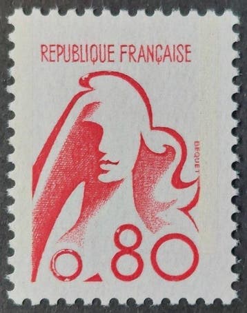 Frankrijk 1975 - Niet uitgegeven, Marianne de Bequet, 80 c., Gestempeld