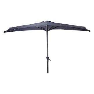 Parasol | Gardalux | Ø 270 cm (Donkergrijs, Half), Tuin en Terras, Parasols, Nieuw, Verzenden