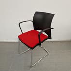 Viasit design vergaderstoel - rode stof (alleen per set), Ophalen of Verzenden, Nieuw