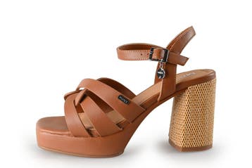 Mexx Sleehakken in maat 36 Cognac, Mexx, Overige kleuren, Verzenden, Zo goed als nieuw