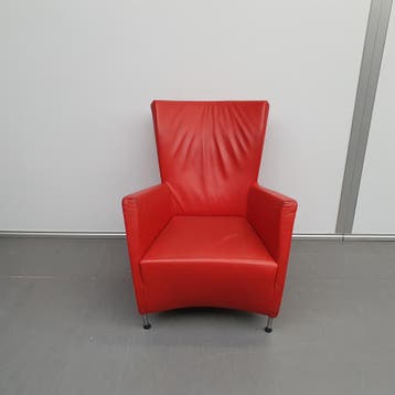 Montis Windy DESIGN lederen fauteuil relax stoel TOMATO, Huis en Inrichting, Ophalen of Verzenden, Nieuw