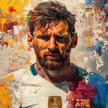 Argentina - Lionel Messi - FC Barcelona | Tela XXL |, Nieuw
