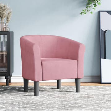 vidaXL Kuipstoel fluweel roze, Verzenden, Nieuw