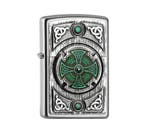 Zippo Celtic green cross, Verzamelen, Verzenden, Nieuw, Aansteker