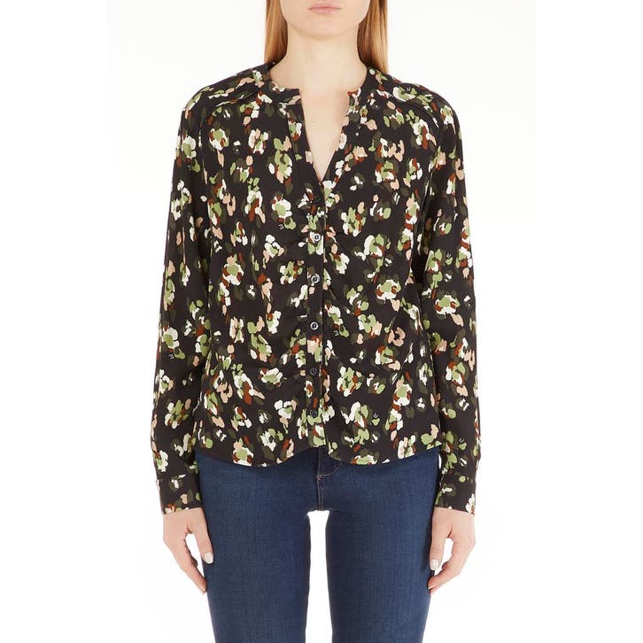 Liu Jo • zwarte blouse camouflage • XS (IT40), Kleding | Dames, Tops, Zwart, Nieuw, Maat 34 (XS) of kleiner, Verzenden