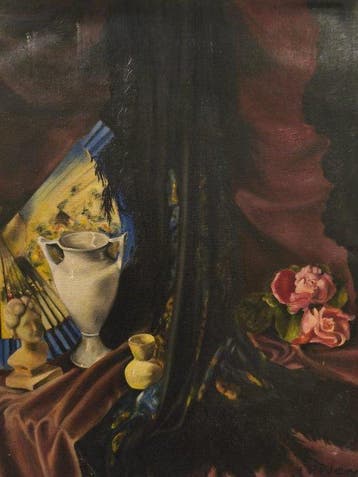 Escuela Hiperrealista Europea (XX) - Bodegón de dos Rosas, Antiek en Kunst