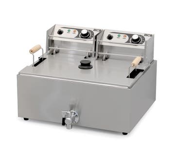 HCB Oliebollen friteuse - 14 liter - aftapkraan - 2 x 230V -, Verzenden, Nieuw in verpakking, Fornuis, Frituur en Grillen