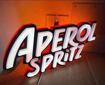Aperol Spritz-bord - Lichtbord - Plastic
