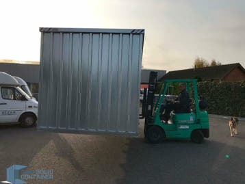 6 x 2 meter opslag container - Enkele deur aan de kopzijde!