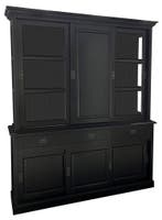 Buffetkast zwart - zwart  Deurne 180cm dichte middendeur, Ophalen of Verzenden, Nieuw
