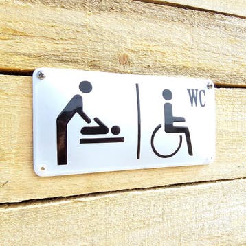 Emaille bord Baby Verschoonruimte & Invalidetoilet, Verzenden, Nieuw