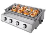 Rookvrije 4-brander gas BBQ: draagbaar &amp; afneembaar buit, Verzenden, Nieuw