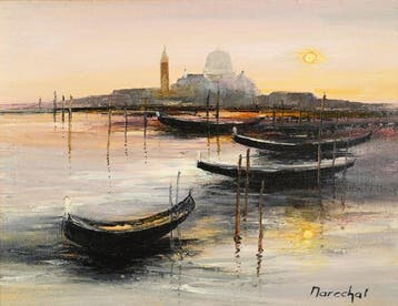 Francis Maréchal (né en 1950) - Crépuscule Vénitien