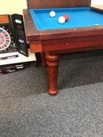 Mooi Klassiek klein biljart Tafelmodel met dining Top, Gebruikt, Biljarttafel