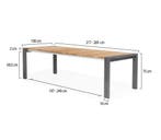 SUNS Rialto uitschuifbare dining tuintafel 217-269x100xH75, Tuin en Terras, Tuintafels, Ophalen of Verzenden, Nieuw, Teakhout