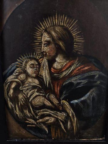Escuela Barroca Europea (XVIII) - La Vírgen y Cristo - NO