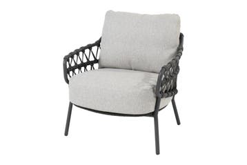 4 Seasons Calpi low dining stoel - antraciet (1 stuk), Verzenden, Nieuw, Overige materialen