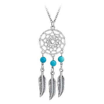 Fako Bijoux - Ketting - Vintage - Dromenvanger - Turquoise, Sieraden, Tassen en Uiterlijk, Kettingen, Verzenden, Nieuw