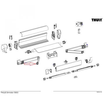 Thule Stop Knikarm LH+RH 5003, Nieuw