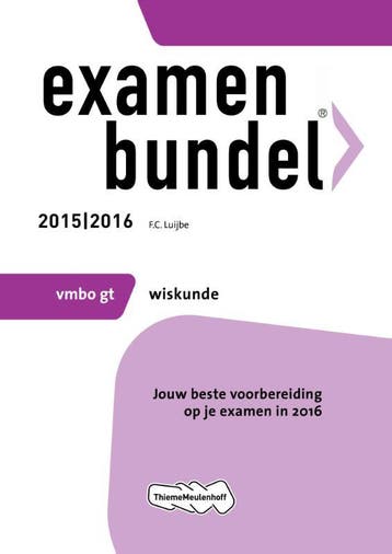 Examenbundel 2015/2016 vmbo-gt wiskunde 2015/2016, Boeken, Schoolboeken, Verzenden, Gelezen, F.C. Luijbe