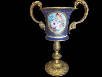 Gemberpot - Aardewerk - Amfora in Sèvres-stijl, Antiek en Kunst