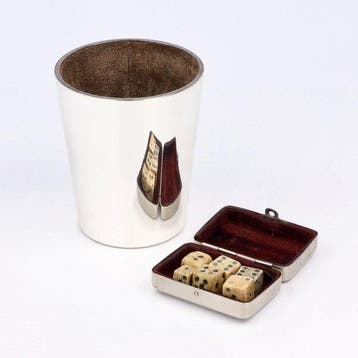 Dobbelsteen beker - Beker - .925 zilver