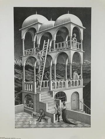 M.C. Escher - Belvedere, Antiek en Kunst