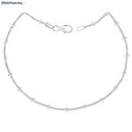 Zilveren snake station ketting 45 cm, Verzenden, Nieuw, Zilver