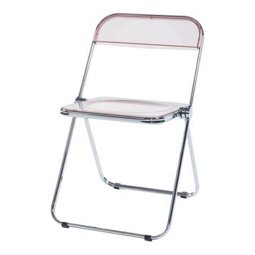 Klapstoel set van 4 Pornainen 74x46x47 cm roze transparant [, Huis en Inrichting, Stoelen, Verzenden, Nieuw