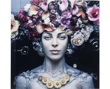 Wandfoto Flower Art Lady 80x80 cm | Kare design, Ophalen of Verzenden, Nieuw