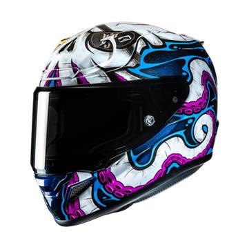 HJC RPHA 12 Kraken Wit Blauw Paars Geel Integraalhelm, Nieuw met kaartje, HJC, Heren, Verzenden