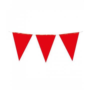 Vlaggenlijn rood (10 m), Verzenden, Nieuw, Feestartikel