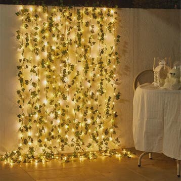 Decoratieve Slanke Lichtjes met Kunstrank en Groene Bladeren, Verzenden, Nieuw