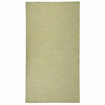 vidaXL Buitenkleed platgeweven 80x150 cm groen, Verzenden, Nieuw, Groen