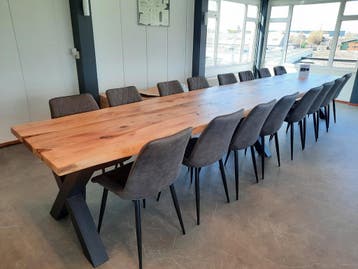 Vergadertafel | Unieke Boomstamtafels | Eyecatcher voor kant, Ophalen of Verzenden, Nieuw