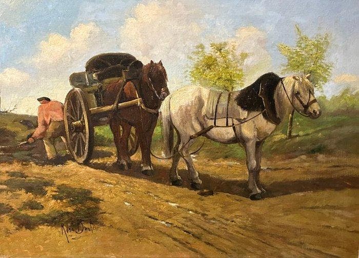 Fotolijst - Canvas, Hout - Rosa Bonheur (XIX-XX), Antiek en Kunst, Kunst | Schilderijen | Klassiek