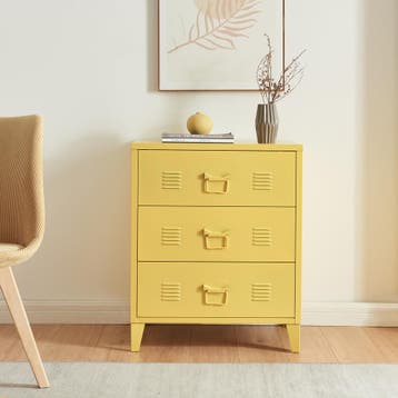 Ladekast Hämeenlinna commode met lades 72x60x40 cm geel [en., Verzenden, Nieuw