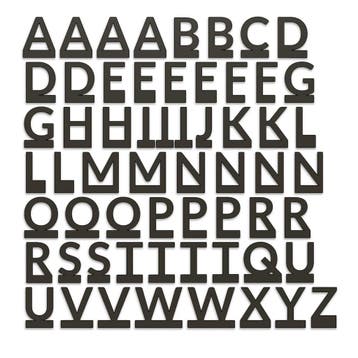 Oacklux Letterset voor Kana Letterhouder Zwart - 60 stuks, Nieuw in verpakking