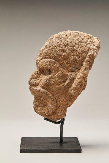 Precolumbiaans. Veracruz Uitgesneden grayware Met Spaanse
