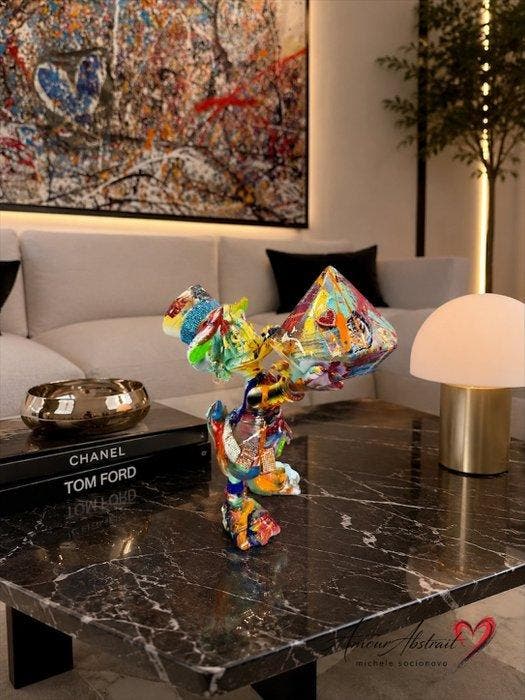 michele socionovo - Zio paperone amour abstrait, Antiek en Kunst, Kunst | Designobjecten