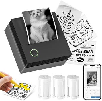 Mini Pocket Thermische Stickerprinter - Draadloze verbinding, Verzenden, Zo goed als nieuw