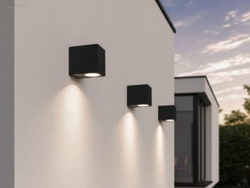 (48x) 4 Wandlamp modern rechthoekig GU10 fitting..., Nieuw