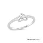 Zilveren Keltische trinity knot ring, Verzenden, Nieuw, Zilver
