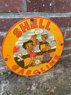 Shell Gasoline emaille reclamebord – Betty Boop & Popeye, Antiek en Kunst