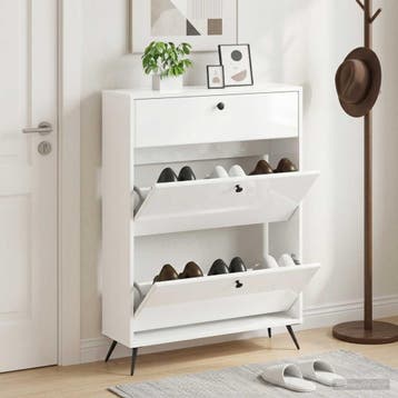 vidaXL Schoenenkast BREDA 78 x 24 x 103 cm Bewerkt hout, Verzenden, Nieuw