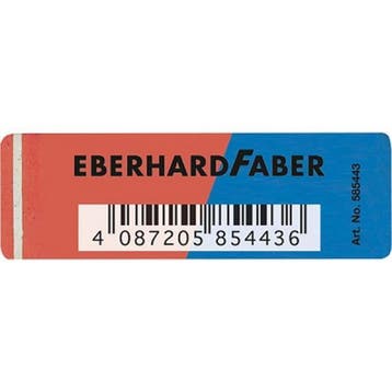 Potlood- en inktgum Eberhard Faber rood/blauw, Verzenden, Nieuw