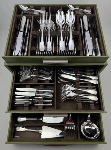Christofle - Tafelservies voor 12 (126) - Vendôme Coquille -