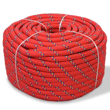 vidaXL Boot touw 8 mm 100 m polypropyleen rood, Verzenden, Nieuw