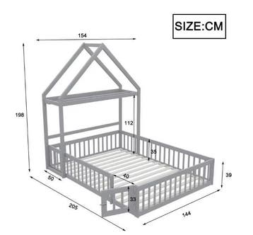 Kinderbed 140x200 cm – Massief Houten Bed met Opbergruimte, Verzenden, Nieuw