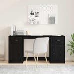 vidaXL Bureau met kast Zwart Eiken 154,5 x 50 x 75 cm, Verzenden, Nieuw